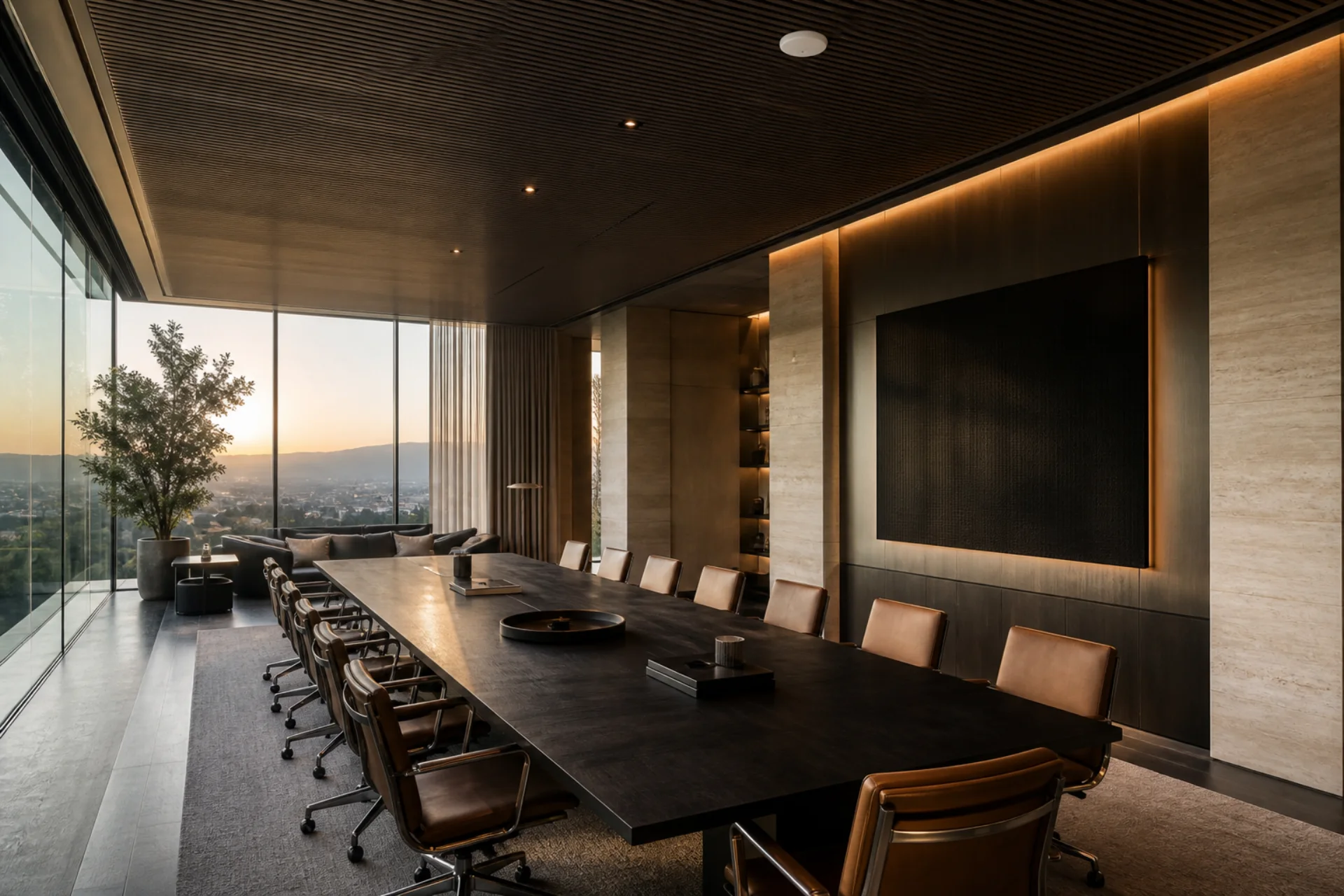 Executive California boardroom with discreet professionally installed Wi-Fi